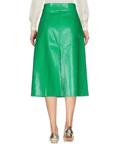 Shop Prada 3/4 Length Skirts In Green