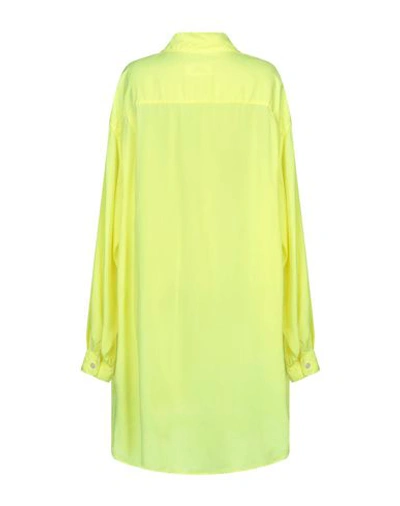 Shop Mm6 Maison Margiela Solid Color Shirts & Blouses In Yellow