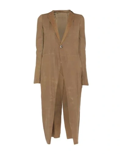 Shop Rick Owens Drkshdw Full-length Jacket In Khaki