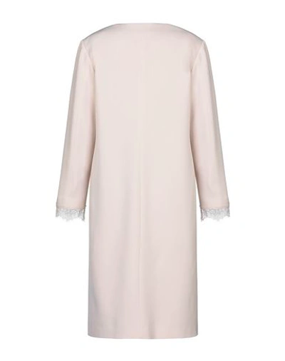 Shop Blumarine Woman Overcoat & Trench Coat Light Pink Size 8 Polyester, Elastane