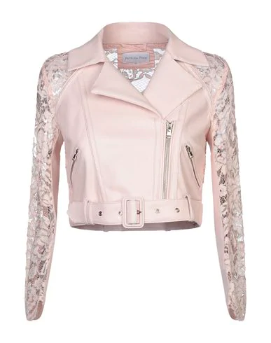 light pink leather jacket