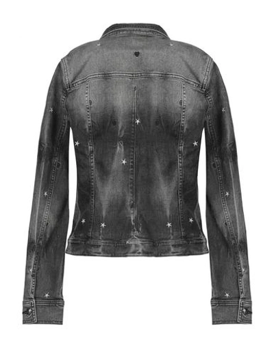 Shop Philipp Plein Denim Outerwear In Black