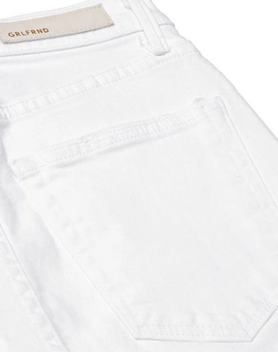 Shop Grlfrnd Woman Jeans White Size 24 Cotton, Polyurethane