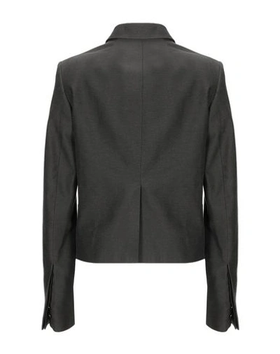 Shop Rick Owens Suit Jackets In Steel Grey