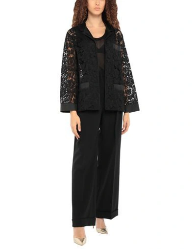 Shop Valentino Garavani Woman Blazer Black Size 4 Cotton, Viscose, Polyamide, Silk