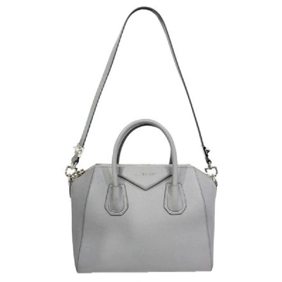 Pre-owned Givenchy Gray Leather Antigona Tote Bag In Grey