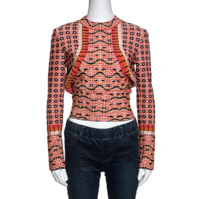 Pre-owned Alaïa Multicolor Jacquard Patterned Knit Full Sleeve Top M