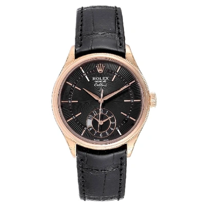 Shop Rolex Cellini Dual Time Everose Rose Gold Mens Watch 50525 Unworn In Not Applicable
