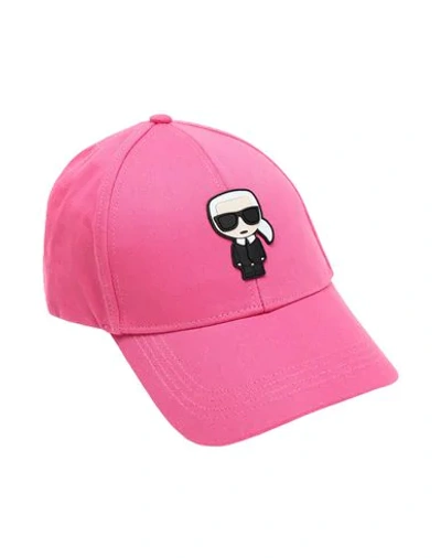 Shop Karl Lagerfeld Hat In Fuchsia