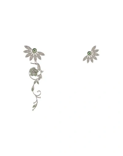 Shop Burberry Earrings In Silver