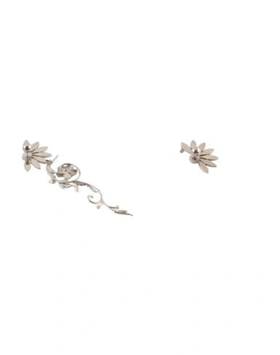 Shop Burberry Earrings In Silver