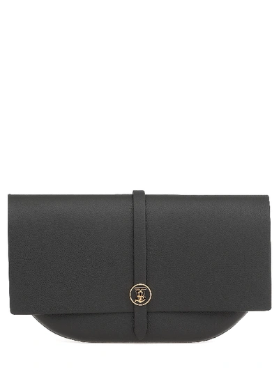 Shop Burberry Tb Flap Clutch In Black