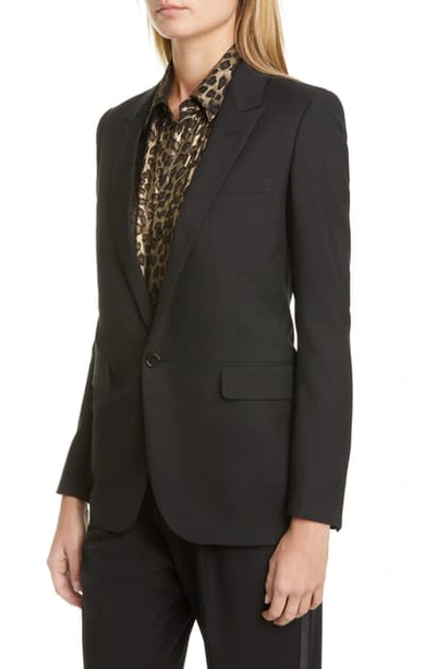 Saint Laurent One-button Jacket In Black