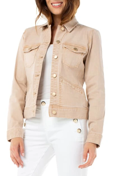 Shop Liverpool Denim Jacket In Panama Tan