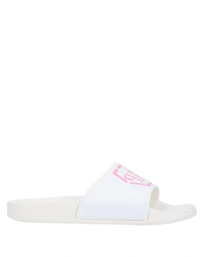 Shop Philipp Plein Slippers In White