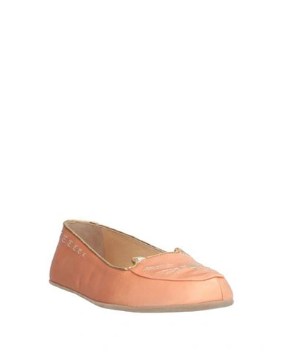 Shop Charlotte Olympia Slides And Slippers In Apricot