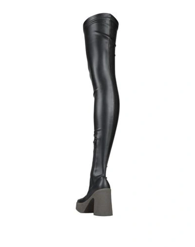 Shop Stella Mccartney Woman Knee Boots Black Size 8.5 Textile Fibers