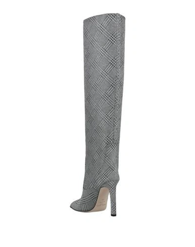 Shop Jimmy Choo Woman Knee Boots Silver Size 5.5 Soft Leather