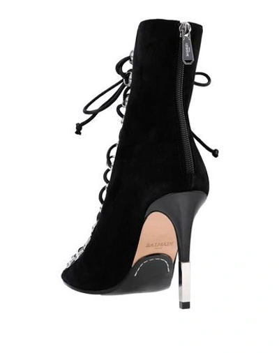 Shop Balmain Ankle Boots In Black