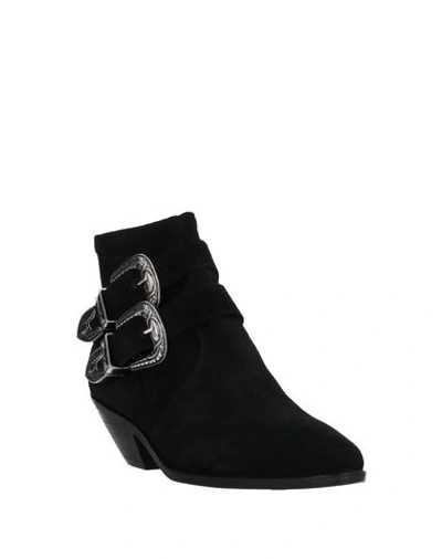 Shop Saint Laurent Woman Ankle Boots Black Size 7.5 Soft Leather
