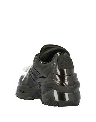 Retro Fit Patent-leather Sneakers In Black