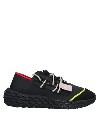 Shop Giuseppe Zanotti Woman Sneakers Black Size 6 Soft Leather, Textile Fibers