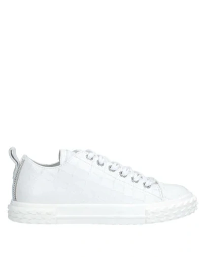 Shop Giuseppe Zanotti Woman Sneakers White Size 7 Soft Leather