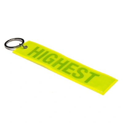 Shop Palm Angels Work Key Ring In Yellow