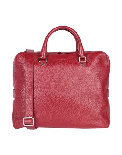 Shop Orciani Work Bag In Brick Red