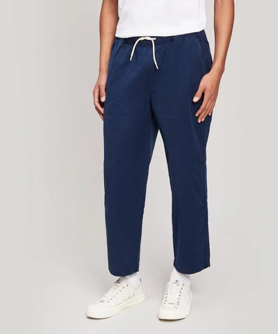 Shop Albam Ripstop Drawstring Trousers In Navy