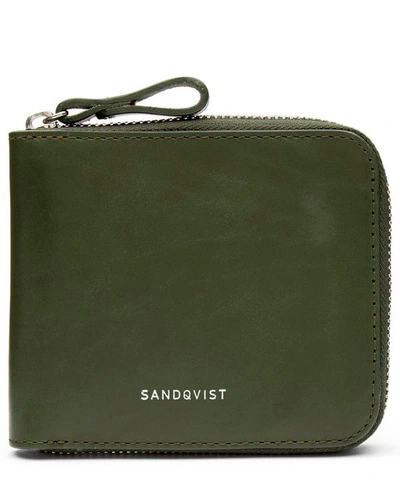 Sandqvist Tyko Leather Zip-around Wallet In Green | ModeSens