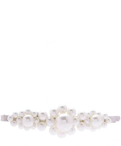 Shop Simone Rocha Flower Hair Pin In Cream