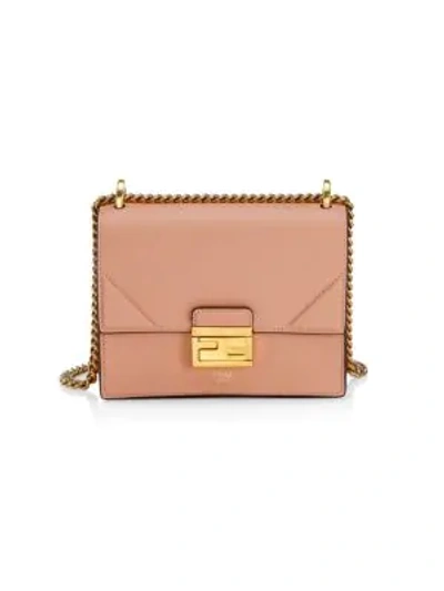 Shop Fendi Women's Kan U Leather Shoulder Bag In Bourbon Pink