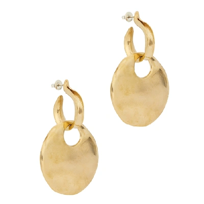 Shop Ariana Boussard-reifel Canary Brass Hoop Earrings In Gold