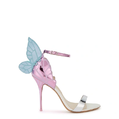 Shop Sophia Webster Chiara 100 Winged Leather Sandals In Pink