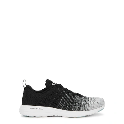 Shop Apl Athletic Propulsion Labs Techloom Pro Dégradé Knitted Sneakers In Black And Grey