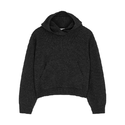 Shop Nanushka Mog Charcoal Wool-blend Sweatshirt
