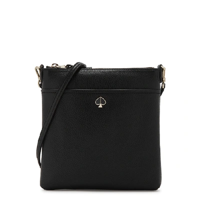 Shop Kate Spade Polly Small Black Leather Cross-body Bag