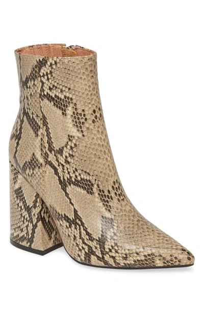 Shop Alias Mae Ahara Bootie In Beige Snake Print Leather