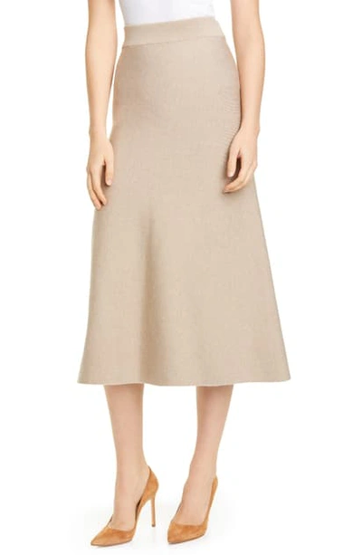 Shop Altuzarra High Waist Knit A-line Skirt In 000252 Warmstone