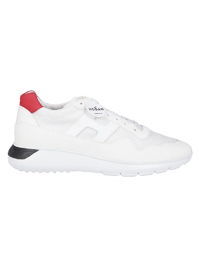 Shop Hogan White Leather Interactive Sneakers