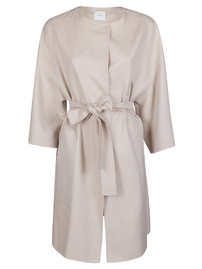 Shop Agnona Light Pink Cashmere Coat In Beige