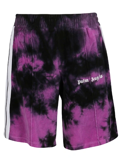 Shop Palm Angels Logo Track Shorts In Multicolor
