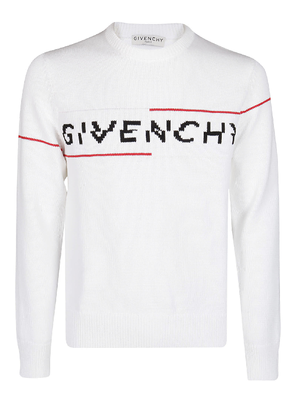 givenchy red and white sweater