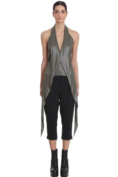 Shop Rick Owens Wishbone Alter Topwear In Taupe Viscose