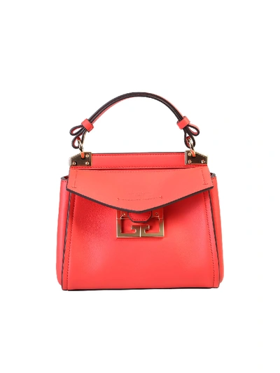 Shop Givenchy Mini Mystic Leather Bag In Red