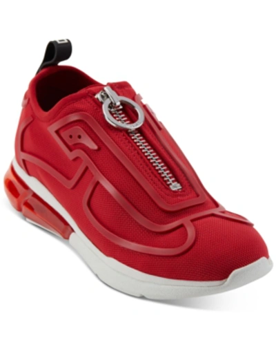 Shop Dkny Nilli Zipper Sneakers In Red