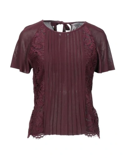 Shop Valentino Garavani Woman Sweater Deep Purple Size L Viscose, Cotton, Polyamide