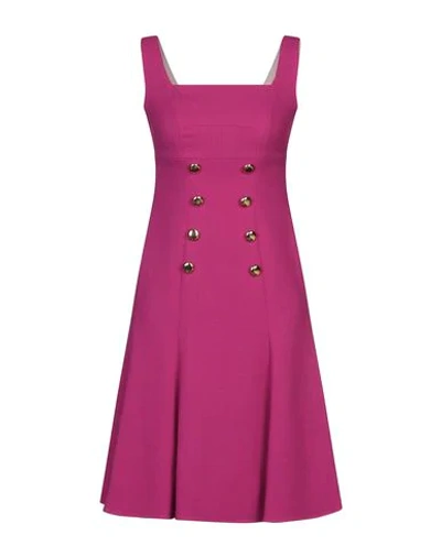 Shop Dolce & Gabbana Knee-length Dress In Fuchsia
