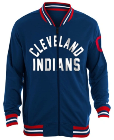 Shop New Era Men's Cleveland Indians Lineup Track Jacket In Navy